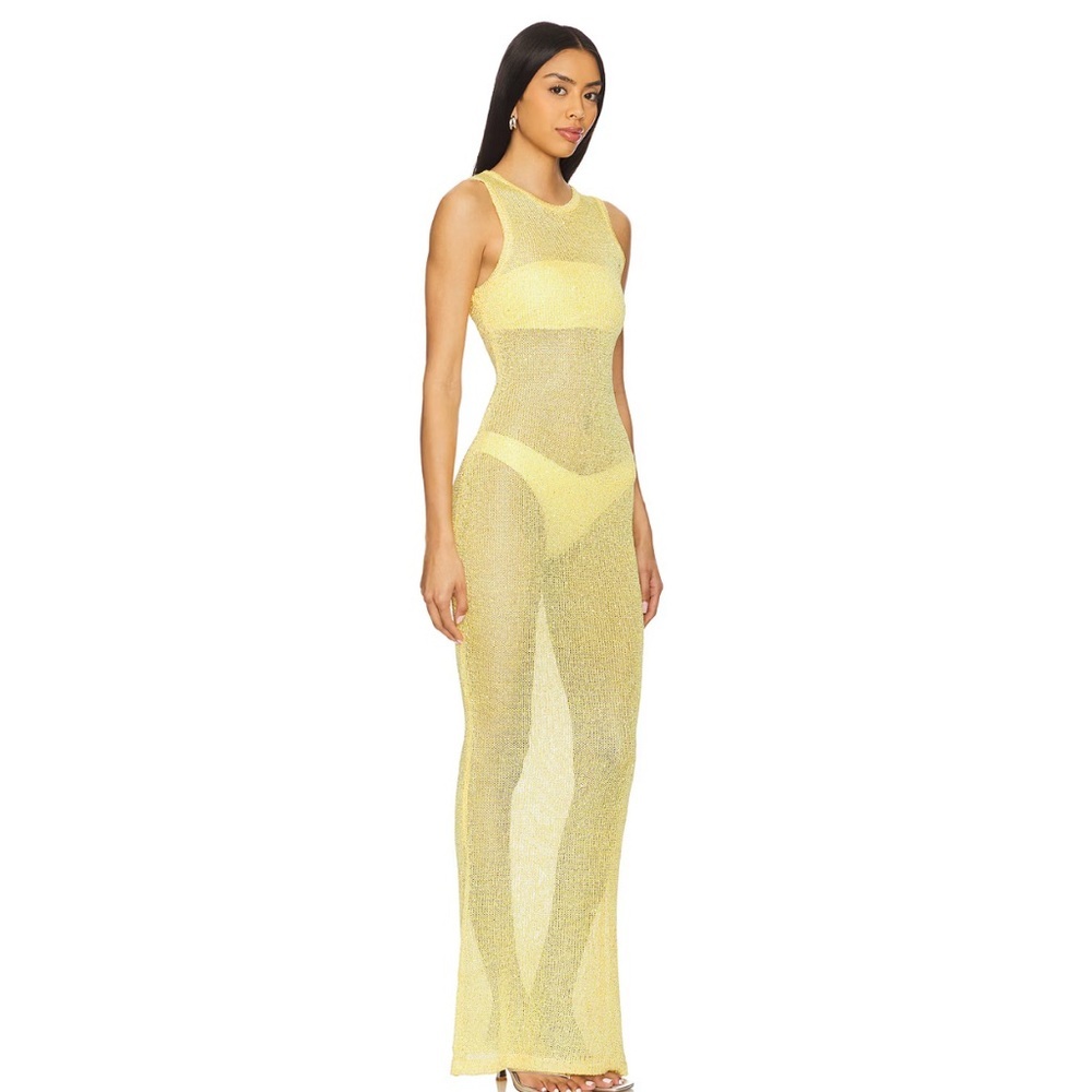 Superdown Alix Maxi Dress in Baby Yellow